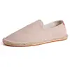 Novo Estilo Venda Direta da Fábrica Moda Casual Alpargatas Masculinas e Femininas, Sapatos Tecidos de Palha, Slip-On de Lona Respirável Sapatos Preguiçosos