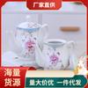 Bule de Água Fria de Cerâmica, Bule de Porcelana Grande Capacidade para Uso Doméstico Estilo Antigo, Estilo Chinês Resistente ao Calor, Disponível em Vários Tamanhos com Filtro