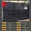 Rodapié de Mármol Natural Blanco y Negro, Zoclo Negro, Moldura de Esquina, Chapado en Oro, Otros Artículos para el Comedor