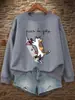 Sudadera con Estampado Lindo de Escalada de Gatos para Mujer, Sudadera de Otoño Holgada Hip-Hop para Hombre
