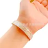 Pulseras de Pareja de Plata Chapada en Cobre de Paz y Alegría para Hombres y Mujeres, Pulsera con Patrón de Hierba Tang y Corazón Abierto, Venta al por Mayor de Fábrica