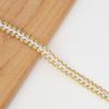 Suministro directo de fábrica en stock encaje de borde de flor de ciempiés lateral de arenque de 1.4 cm borde dorado y plateado accesorios de ropa