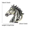 Broche de Cabeza de Caballo de Moda de Aleación Nuevo Creativo y Personalizado Exquisita Joyería para Solapa de Traje y Abrigo Pin Versátil Venta Directa