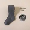 Leggings Espessos com Forro de Lã para Meninas 2025 Outono e Inverno Novo Tendência Cor Sólida Listrado Lisa Infantil