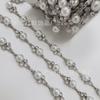 Nova corrente de pérolas com incrustação de diamante de liga Acessórios para colar DIY Acessórios bolsas roupas sapatos suspensórios corrente