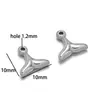 Pingente Charmoso de Aço Inoxidável 18K Cauda de Peixe Pequena Estrela de Cinco Pontas para Montagem DIY Colar Exquisito Pulseira Acessórios Atacado Transfronteiriço