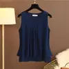 Ropa Nueva de Primavera y Verano para Mujer Tallas Grandes, Corte Holgado, Adelgazante, Cubre Vientre, Chalecos sin Mangas de Gasa para Mujer para Usar Afuera o Adentro