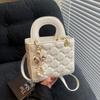 Bolsos de Alta Gama para Mujer 2024 Nuevo Diseño Nicho Bolso Cruzado Celebridad de Internet Estilo Caliente Otoño e Invierno Bolso de Mano Acolchado Bolso Princesa Diana