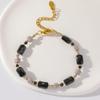 Pulsera Transfronteriza Nueva de Perla Natural de Agua Dulce de Color Cristal para Mujer con Diseño de Nicho de Estilo Coreano Dibujable Joyería