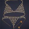 AliExpress Moda Venta Caliente Malla Ahuecada Sujetador AB Cadena Corporal Club Nocturno Fiesta en la Playa Joyería Bikini