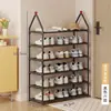 Sapateira simples, armário de sapatos para dormitório, pequeno apartamento alugado, prateleira de sapatos para entrada de casa, estante de sapatos móvel de várias camadas
