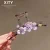 Estilo de lujo ligero, pasador de flores de moda, diseño de alta gama, perfecto para crear un recogido elegante en la parte posterior de la cabeza, versátil para varios tipos de cabello y adecuado para cabello grueso; un accesorio para el cabello tipo pinza de tiburón