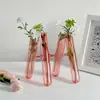 Tubo de Ensaio Vaso de Vidro Recipiente de Pequeno Diâmetro Arte Sala de Estar Ornamento Vintage Arranjo de Flores Vaso de Flores de Alta Qualidade Luxo Leve Retrô