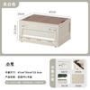 Caja de Almacenamiento para Camping al Aire Libre, Caja Plegable, Caja Organizadora de Camping, Elegante Caja de Almacenamiento para el Hogar, Caja de Almacenamiento para Picnic con Tapa de Madera