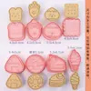 Mini Moldes para Galletas de Dibujos Animados Sanrio Hogareños Moldes de Sandía Estéreo 3D Corte a Presión Horneado de Fondant Hecho a Mano