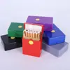 Paquete de 20 Estuches de Plástico de Color Sólido para Cigarrillos, Grueso de Apertura Automática de Plástico Ecológico Transfronterizo, Estuche Impermeable y a Prueba de Humedad con Tapa abatible