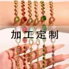 Procesamiento y Personalización de Pulseras Macaron Multicolores Chapadas en Acero Inoxidable con Oro Real de 18 Quilates, con Piedras de Vidrio y Pulseras Versátiles