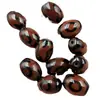 Contas Dzi de Três Olhos Pretas e Vermelhas, Contas de Arroz, Contas Soltas de Jade, Ágata Oval, Contas Cilindricas Passepartout, Acessórios para Joias, Contas de Jade