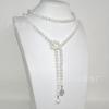 Collar de perlas cadena para suéter de cuatro estaciones con concha de madreperla de aguas profundas, moda versátil, simple, elegante, cadena para suéter, lote directo de fábrica