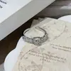 Anillo Abierto de Imitación de Calcedonia, Piedra Lunar y Circonita para Mujer, Diseño de Nicho, Lujo Accesible, Anillo de Dedo Índice Apilado de Gama Alta