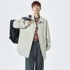 2025 Nueva Camisa para Hombre Otoño e Invierno Camisa de Manga Larga Marca de Moda Color Sólido Cuello Campana Holgada Casual Superior Estilo Pareja