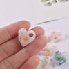 Amapola resina diy con agujero colgante de corazón aretes molde de silicona amor Día de San Valentín chocolate Molino