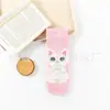 Meias de primavera e outono femininas pretas e brancas com desenho de carinha sorridente estilo acadêmico jk meias femininas algodão respirável ins meias da moda atacado