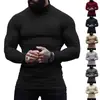 Nuevo Suéter de Punto Pullover Ajustado Transfronterizo de Comercio Exterior para Hombre, Capa Interior Cálida, Suéter de Cachemir de Cuello Alto de Color Sólido