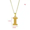 Moda Transfronteriza de Alta Venta, Sencillo, 26 Letras Inglesas, Colgante de Acero Inoxidable de Imitación Oro 18K, Collar de Gama Alta, Venta al por Mayor
