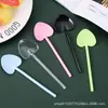 Cuchara Desechable en Forma de Corazón Cuchara de Degustación para Postre Cuchara para Helado Pudín Gelatina Cuchara para Helado Espátula Colorida en Forma de Corazón Cuchara para Postre