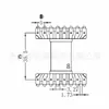 Estrutura de transformador EC40-B Estrutura de baquelite ER40-B Bobina de estrutura de alta frequência Pinos horizontais 8+8