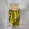 Cortina de franjas de tinsel comum brilhante de 1*2 metros com 1,6 mil de espessura decorações de fundo para festa de casamento