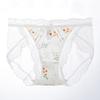 # 793 # Ropa Interior de Mujer Estampada de Seda de Hielo Sexy Encaje Malla Transpirable Algodón Puro Entrepierna Antibacteriana Braguitas Dulces de Niña