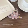 Pinza de Garra Grande para Primavera y Verano para Mujer, Pinza de Tiburón Floral Iridiscente, Pasador Elegante para la Parte Posterior de la Cabeza, Accesorio para el Cabello Nube de Alta Gama