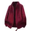 Chaqueta Suéter de Punto para Hombre Moda Casual 2026 Otoño e Invierno Suéter Grueso Ropa de Punto Juvenil