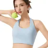 Top Deportivo Halter de Nuevo Estilo con Copa Fija Integrada, Camisola sin Costuras con Copa de Gota de Agua, Sujetador Deportivo a Prueba de Impactos para Mujer
