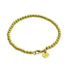 Joyería de Comercio Exterior Pulsera Chapada en Oro de 24K Pulsera de Cuenta de Buda Dorada 4mm Temu Xiyin Tk Venta Caliente