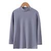 Camiseta Base Cálida de Cuello Semi-alto para Niños Color Caramelo Padre-hijo Adulto Otoño/Invierno Ropa Cálida de Terciopelo 5A