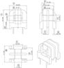 Material del transformador vertical de 2+2 pines con esqueleto de doble ranura UU15.7