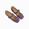 Zapatos de ballet con doble lazo y altura interior francesa para mujer, primavera y otoño 2025, nuevos zapatos de falda