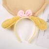 Diadema coreana linda de orejas grandes con lazo para mujer, diadema coreana para lavar la cara, banda para el cabello, diadema de orejas de conejo tridimensionales lindas a la venta