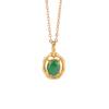 Yuebao Jewelry S925 Prata Esterlina Banhado A Ouro Jade Retro Novo Estilo Chinês Estilo Nacional Pingente De Macarrão De Ovo De Bambu Pingente De Prata Oco