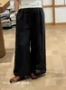 Verano 2026 Nuevo Estilo Vintage Color Sólido Lino Pantalones Rectos Sueltos Versátiles Lino Bordado Pantalones de Pierna Ancha Venta al por Mayor