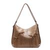 Bolso de mano vintage con textura para mujer, otoño e invierno 2024, sencillo y versátil, bolso de hombro de gran capacidad.