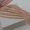 3-4mm delicadas naturales manta rosa morado cuentas sueltas sin núcleo agua dulce pequeñas cuentas de bebé material diy una cadena de aproximadamente 39 cm