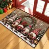 Tapete de Chão de Veludo Cristal com Tema de Natal Banheiro Absorção de Água Espessado Antiderrapante Tapete para os Pés Uso Doméstico Resistente à Sujeira Resistente ao Desgaste Tapete Pode ser Dropshipping