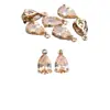 Pendientes de collar con colgante de anillo tipo gota exquisito chapado en oro real de 18 quilates, accesorios de joyería semiacabados