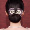 Elegante Pinza Retorcida de Pavo Real Azul Vintage Versátil Elegante Flor Burbuja Moda Pinza Perezosa Accesorios para el Cabello Accesorios para el Cabello