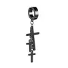 Pendientes de Acero de Titanio Punk Negros Estilo Coreano para Hombres, Clips para Orejas Personalizados sin Perforación, Tachuelas y Accesorios para Orejas de Acero Inoxidable de Moda