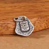 Plata de Ley S925 Colgante Pequeño Blanco Hailu Wang Accesorio de Cuerda Trenzada Estilo Tíbet Pulsera de Joyería Clip de Colgante Pequeño DIY